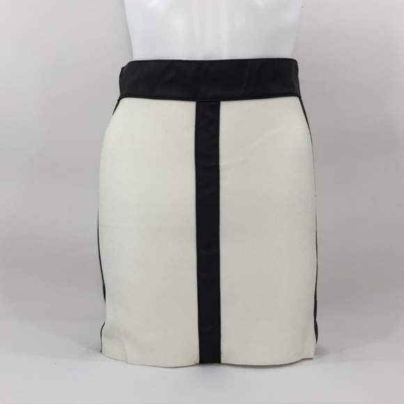 bebe Faux Leather Trim Mini Bandage Skirt - Picture 5 of 5